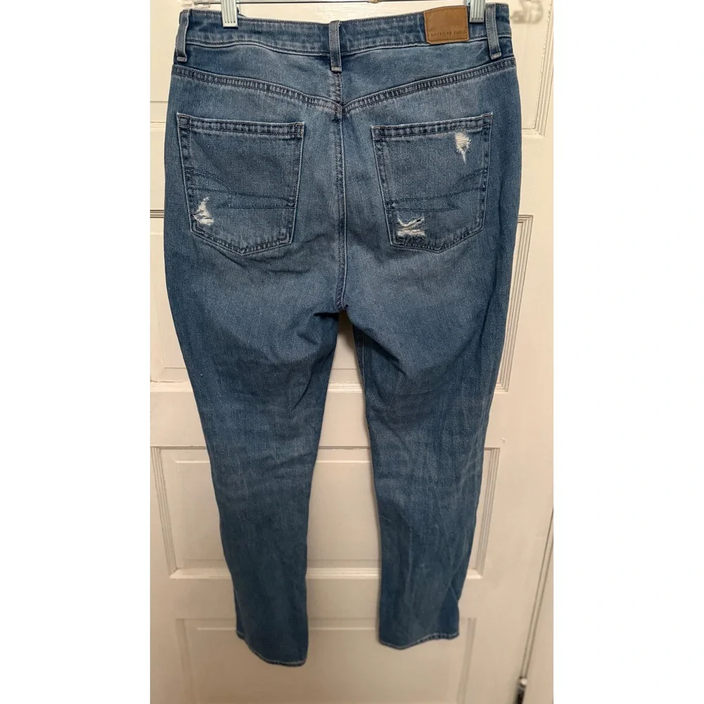 American Eagle Outfitters Womens Size 8 Jeans Ripped Medium Wash Comfort Stretch